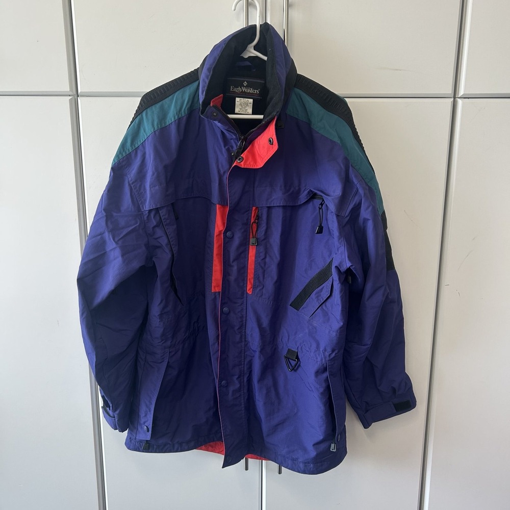 Early Winters Alpenlite Parka Jacket Mens Large Tall Purple Teal Vintage 71850